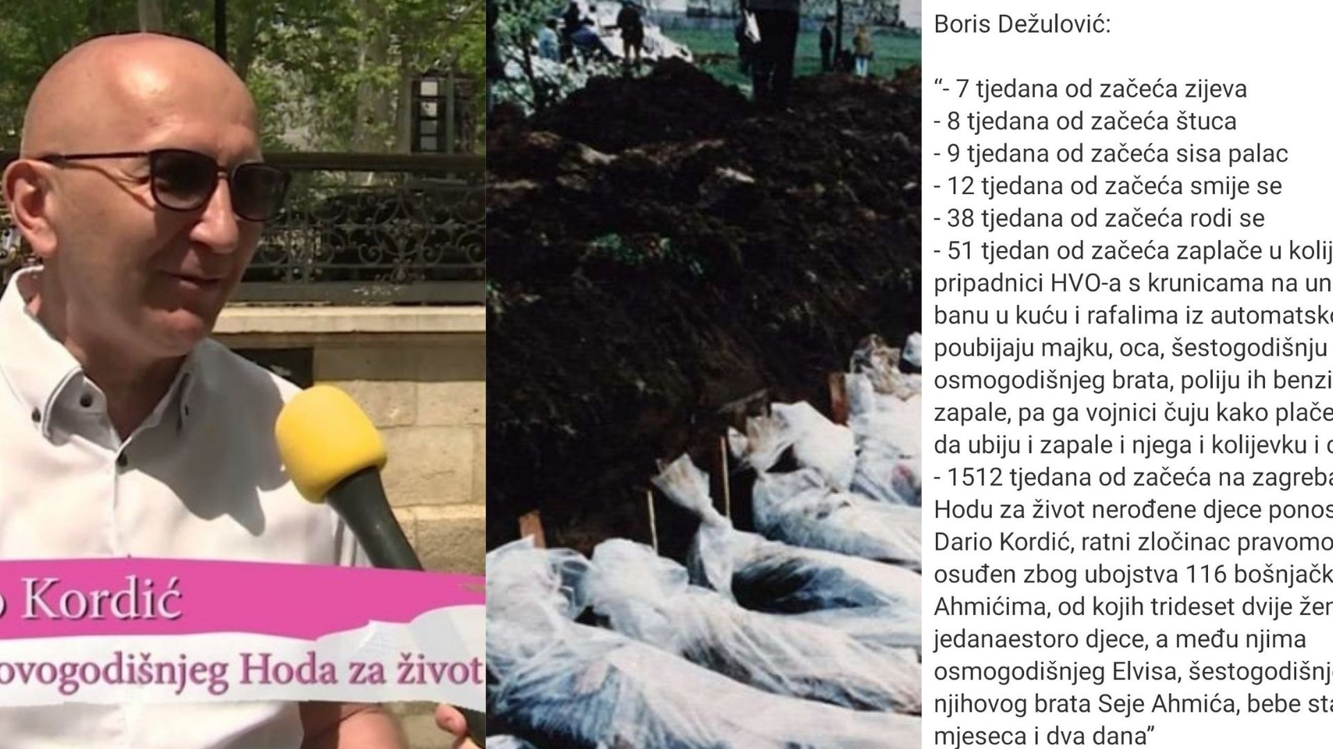 '51. tjedan od začeća vojnici ga čuju kako plače, zapale njega i kolijevku'