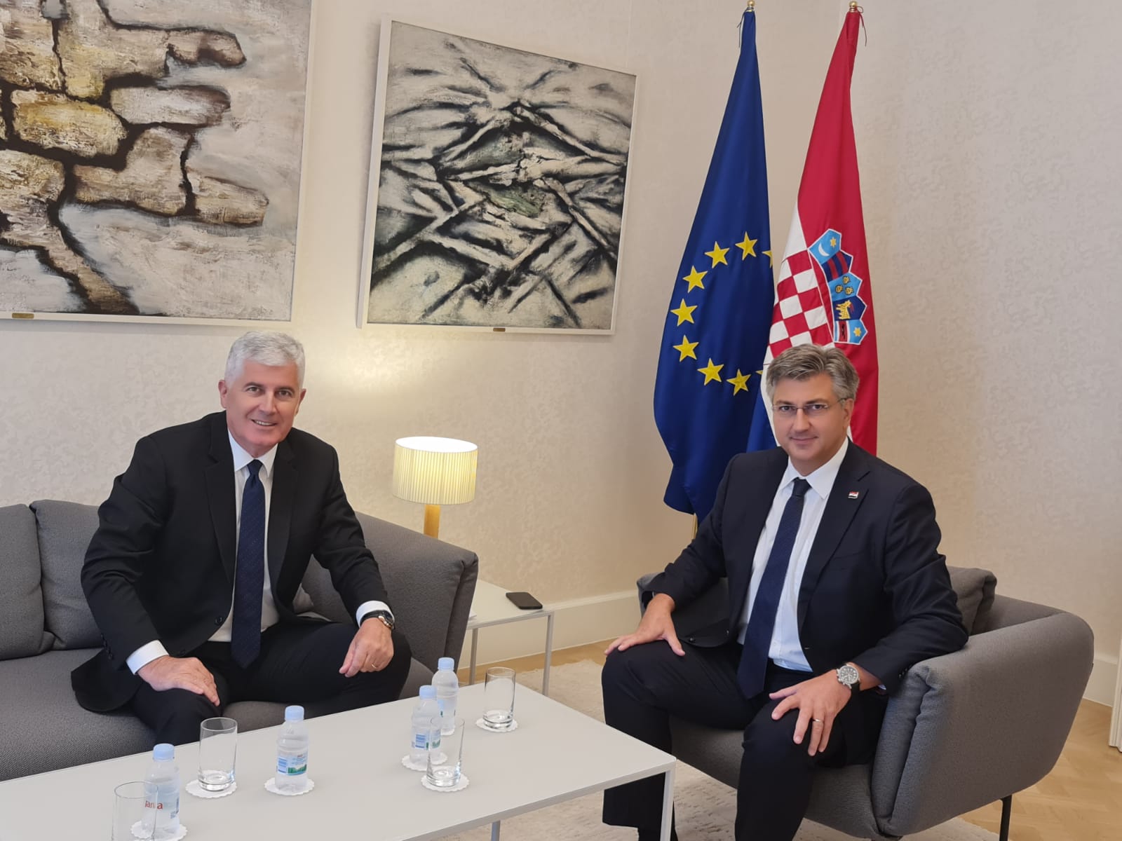 Plenković - Čović: Zaštita prava Hrvata u BiH i postizanje legitimne zastupljenosti zajednički prioritet