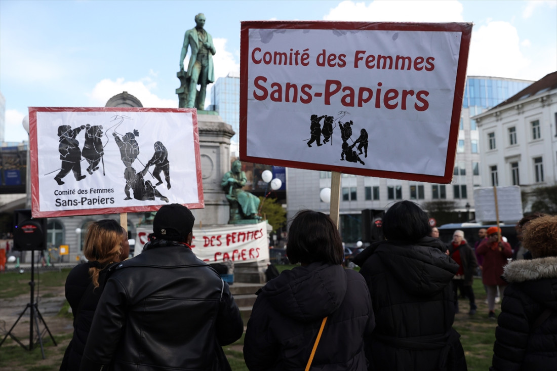 Migranti "bez papira" protestovali u Briselu