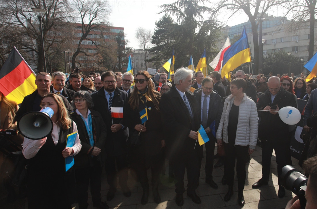 "Šetnja solidarnosti i mira - 365 dana nesalomivosti" povodom godišnjice ruskog napada i početka rata u Ukrajini