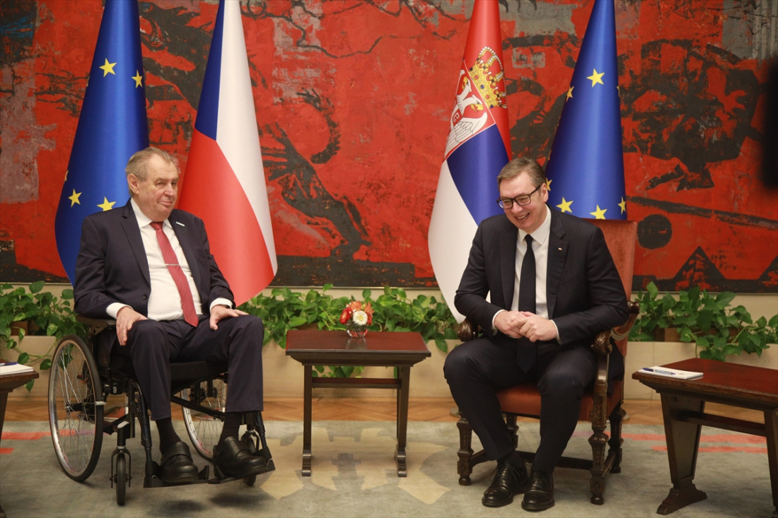 Odlazeći predsjednik Češke Miloš Zeman u posjeti Srbiji