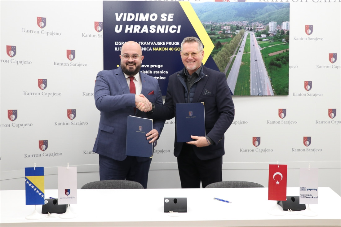 Potpisan ugovor za izvođenje radova na tramvajskoj pruzi Ilidža - Hrasnica