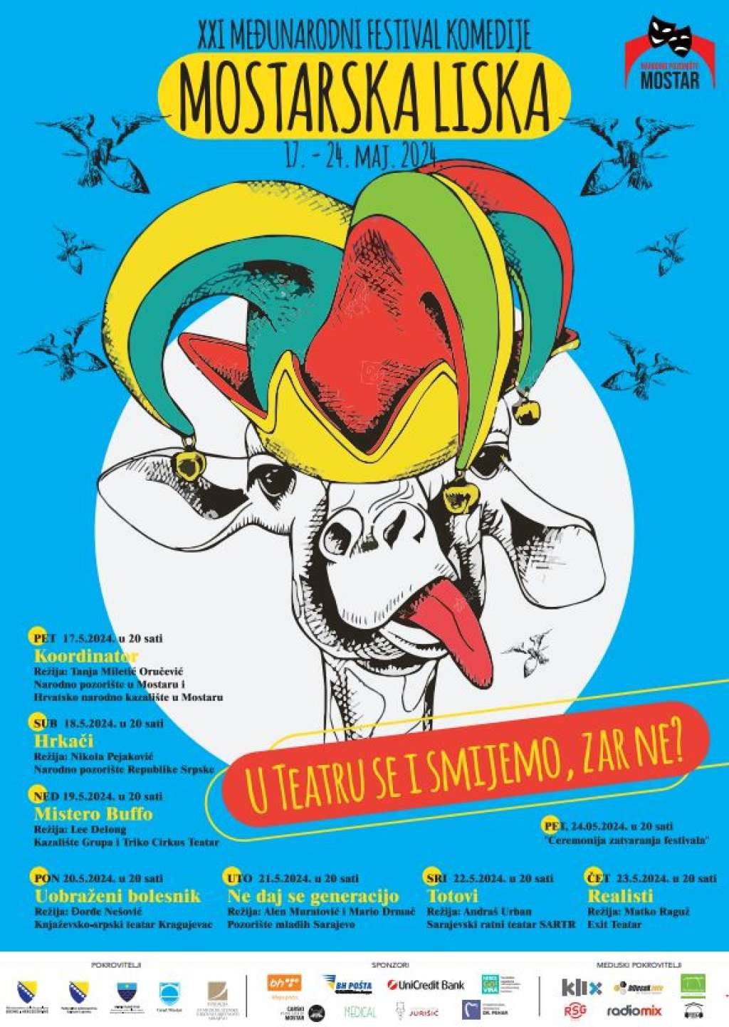 Sedam komedija na ovogodišnjem festivalu 'Mostarska liska'