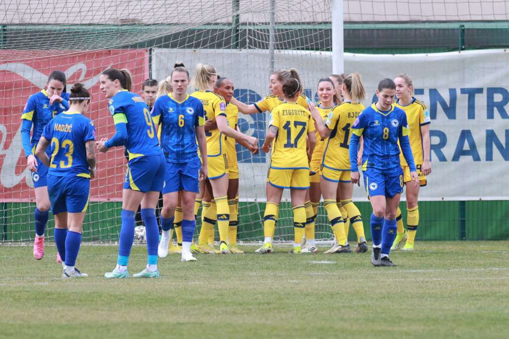 Švedska u Zenici s visokih 5:0 porazila BiH u prvom susretu baraža za UEFA Ligu nacija A