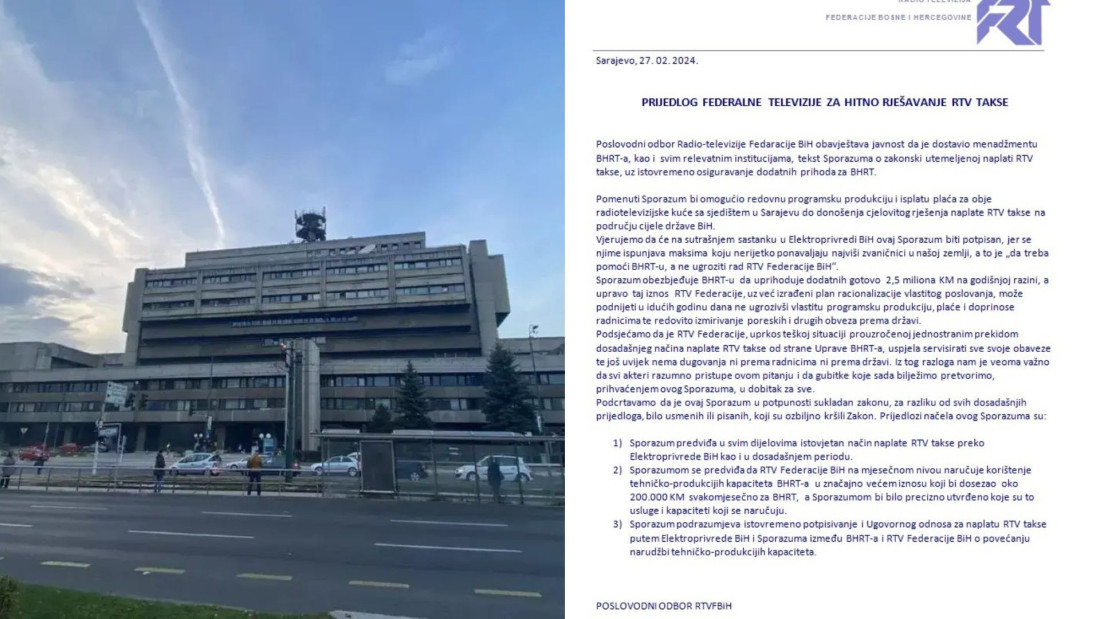 Prijedlog RTVFBiH za hitno rješavanje naplate RTV takse