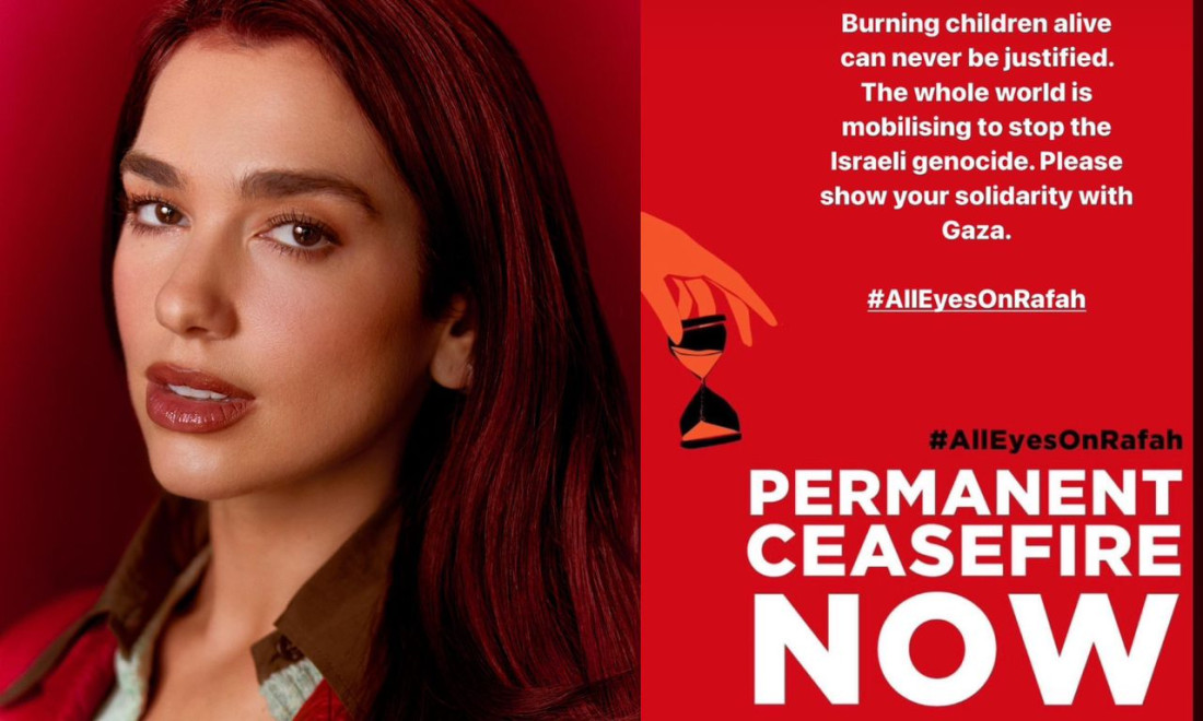 Dua Lipa na Instagramu pozvala na osudu "izraelskog genocida"