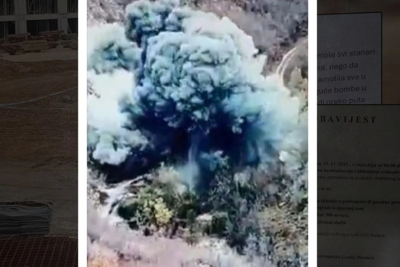 Pogledajte detonaciju bombe iz Drugog svjetskog rata pronađene u Mostaru