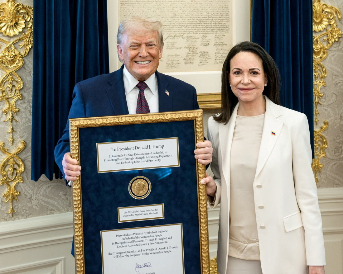 Machado uručila Trumpu svoju medalju Nobelove nagrade za mir