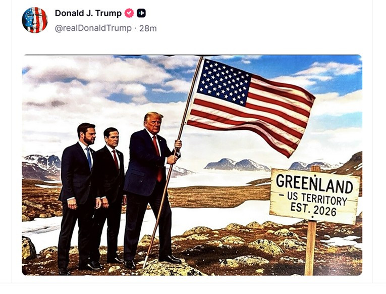 Trump: „Nema povratka – Grenland mora biti pod kontrolom SAD-a"