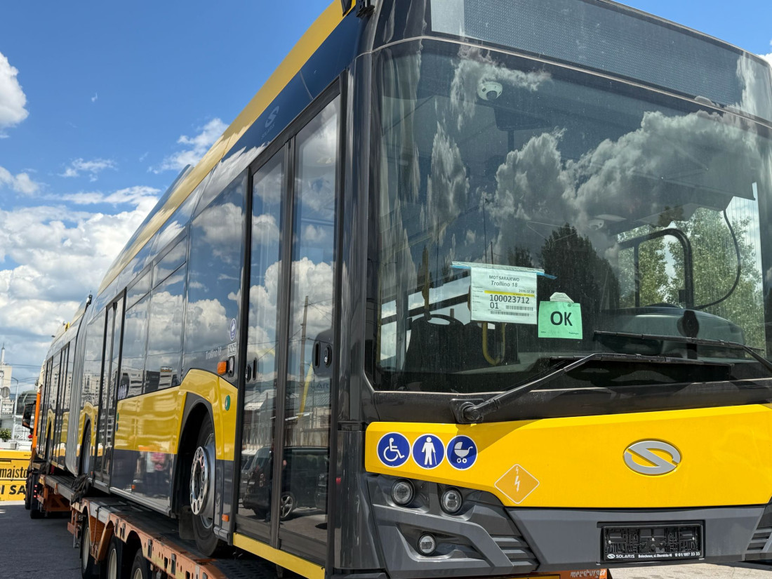 Šteta: Prvi od 10 novih Solaris trolejbusa stigao u Sarajevo