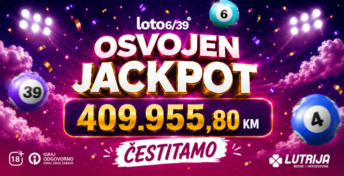 30 godina igrao iste brojeve: Penzioner iz Tuzle naplatio jackpot od skoro 410.000 KM