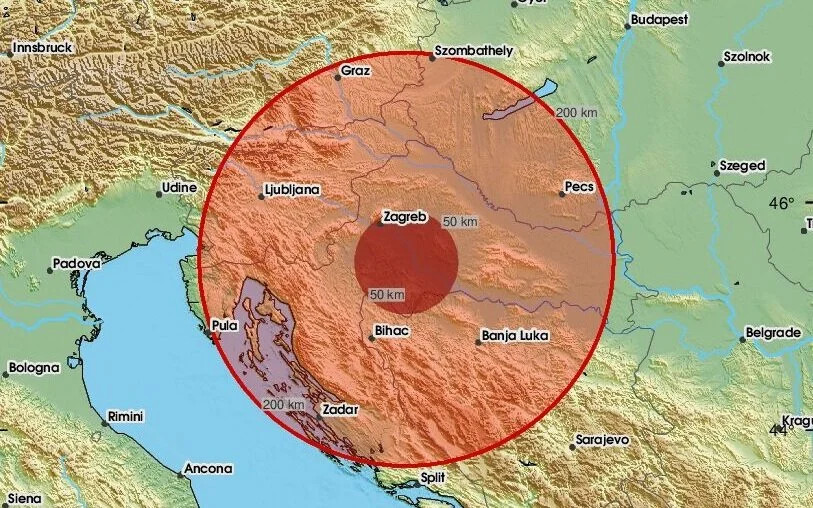 Zemljotres jačine 4,1 pogodio područje Siska, osjetio se i u Zagrebu