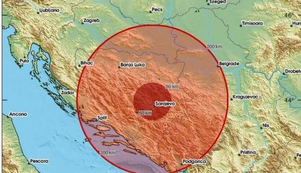 Zemljotres zatresao Sarajevo i okolinu: Građani osjetili podrhtavanje tla
