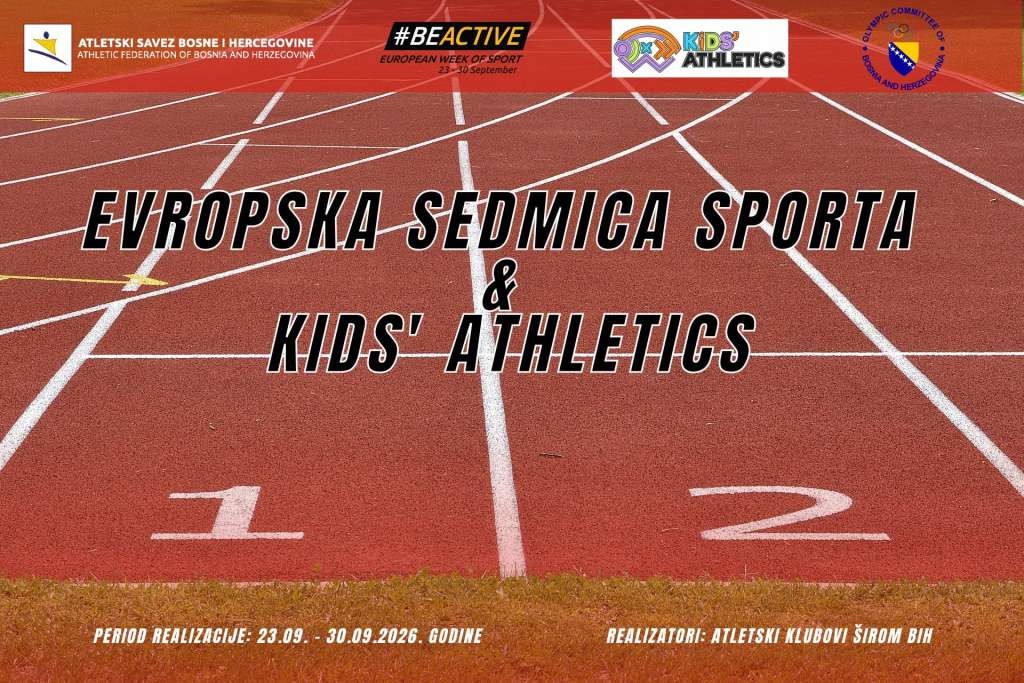 Atletski savez BiH donosi atletiku u brojne bh. gradove - Evropska sedmica sporta širom BiH