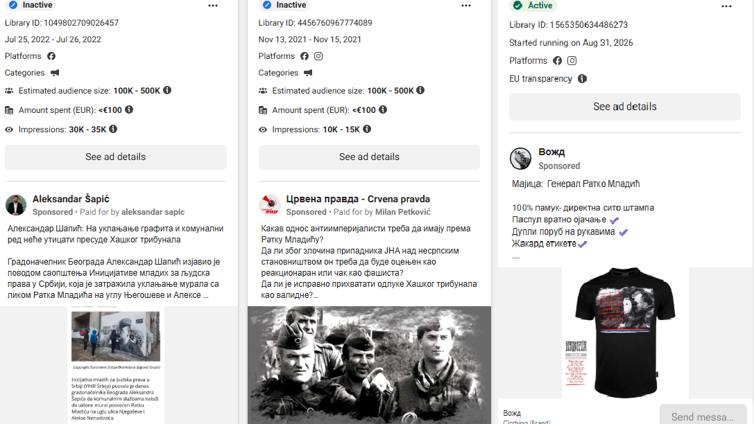 Od veličanja do profita: Lik Ratka Mladića korišten za plaćene oglase