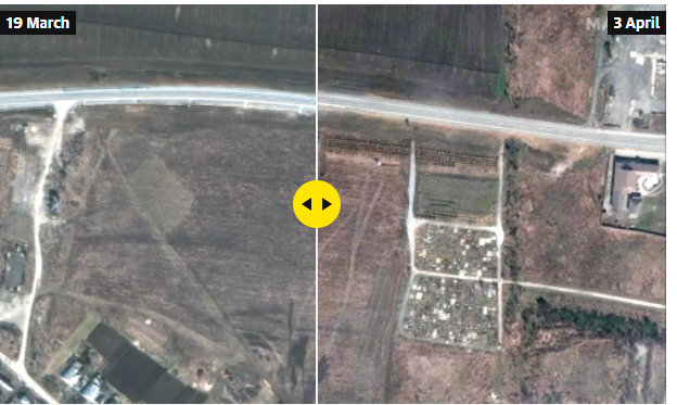 Maxar objavio satelitske snimke masovnih grobnica u Mariupolju
