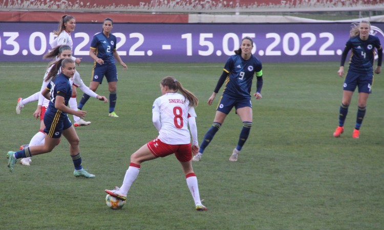 Nogometašice BiH poražene od Danske rezultatom 0:3(0:2)