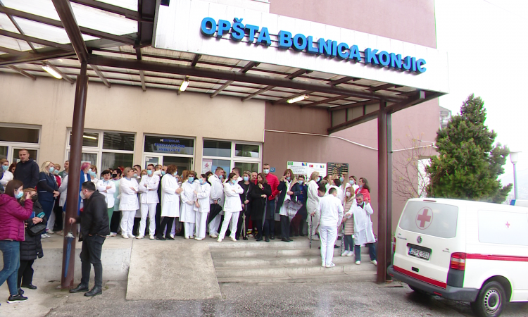 Medicinski radnici će ipak blokirati magistralnu cestu M17 u Konjicu