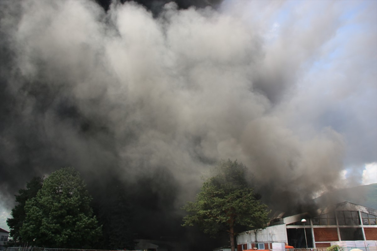 Veliki požar u bivšoj fabrici u Tetovu