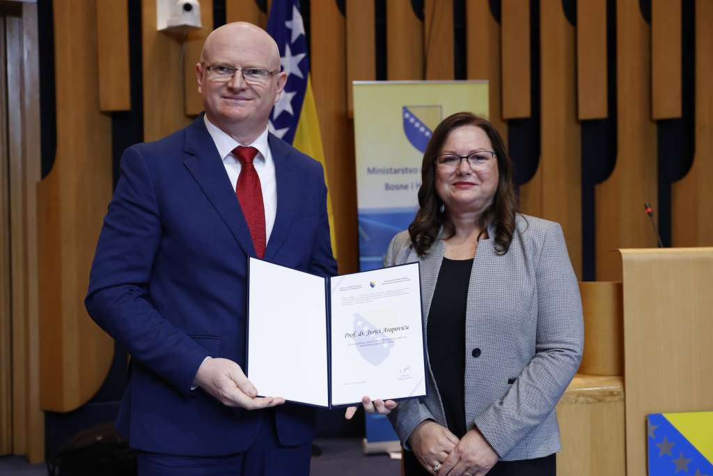 Dobitnik državne nagrade u oblasti nauke u BiH prof. dr. Jurica Arapović