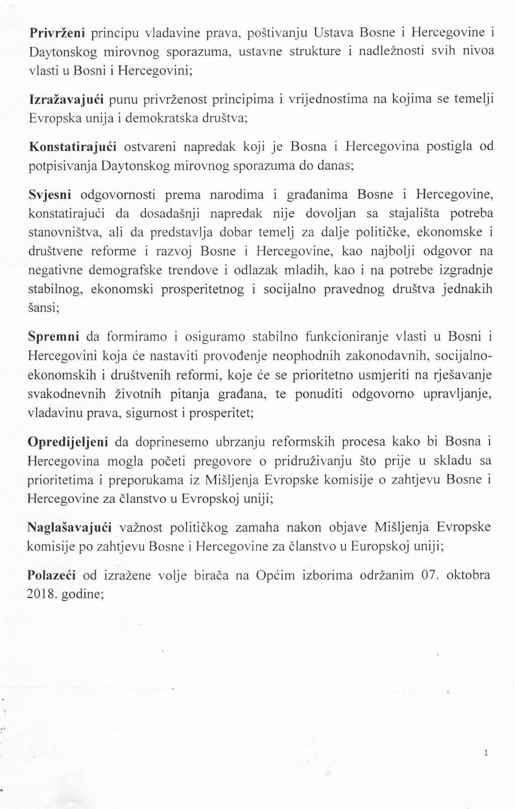 SDA: Izmišljeno da se 'prvi put u historiji potpisuje koalicioni sporazum o formiranju vlasti'