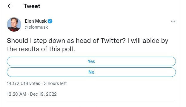 Musk ispituje korisnike o njegovoj ostavci u "Twitteru"