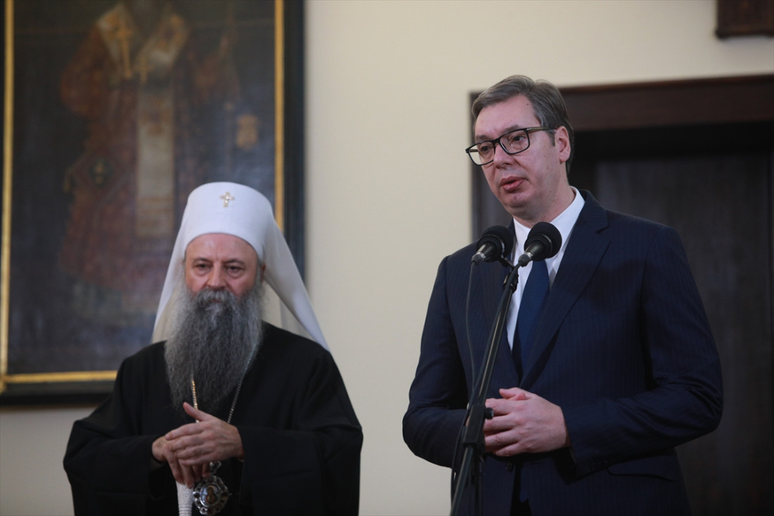 Vučić i Porifirije o Kosovu: Borićemo se za mir i kompromisno rješenje