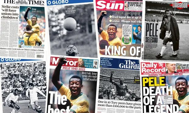 'Pelé eterno': svjetske naslovnice o smrti nogometnog velikana