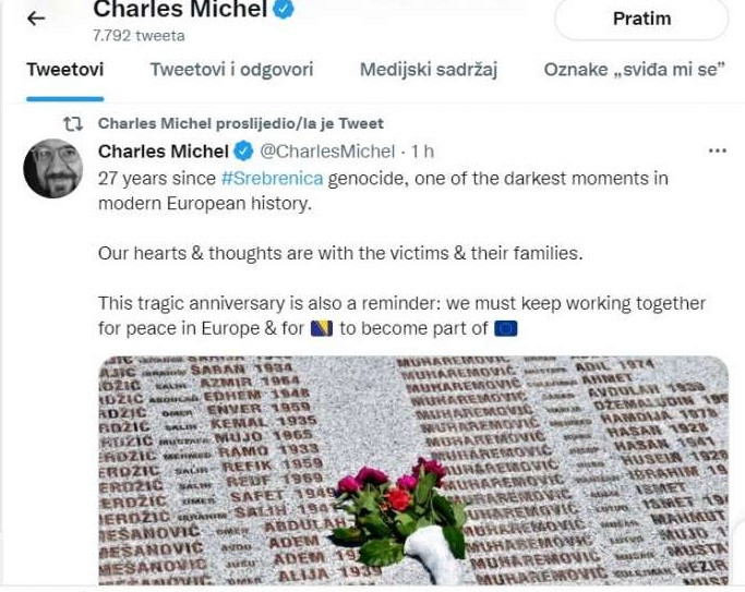 Genocid u Srebrenici kao podsjećanje da zajedno moramo graditi mir