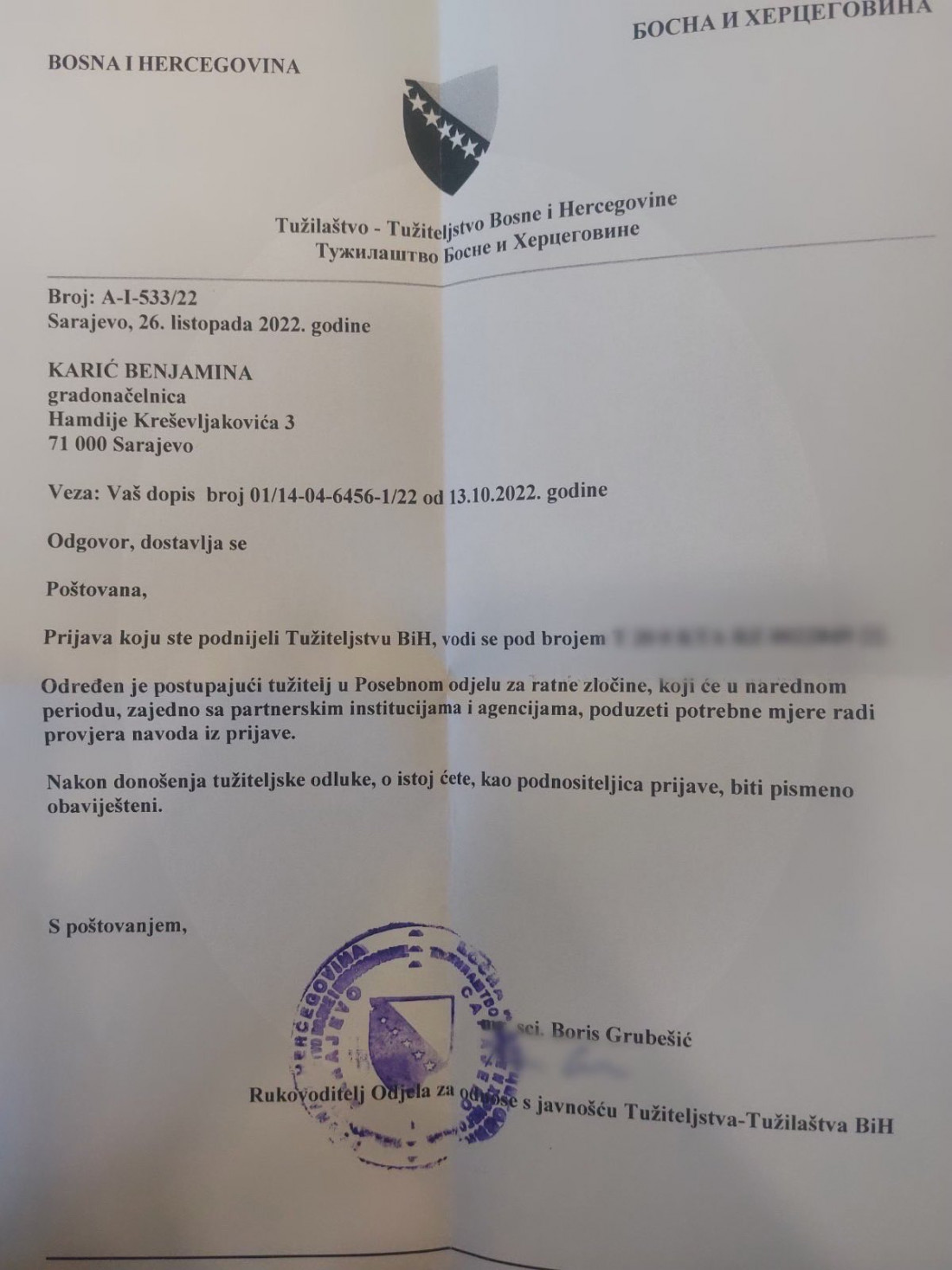 Tužilaštvo BiH otvorilo predmet vezan za film Sarajevo Safari