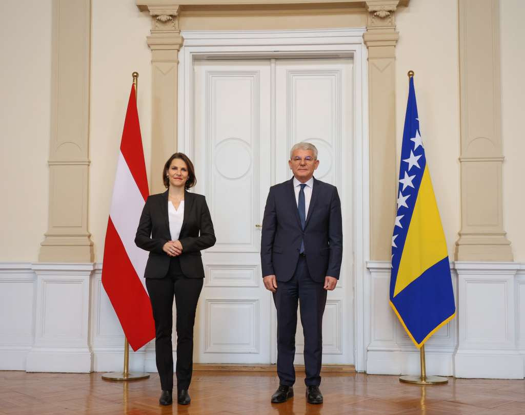 Džaferović - Edtstadler: Austrija se zalaže za brz napredak BiH u procesu pridruživanja EU