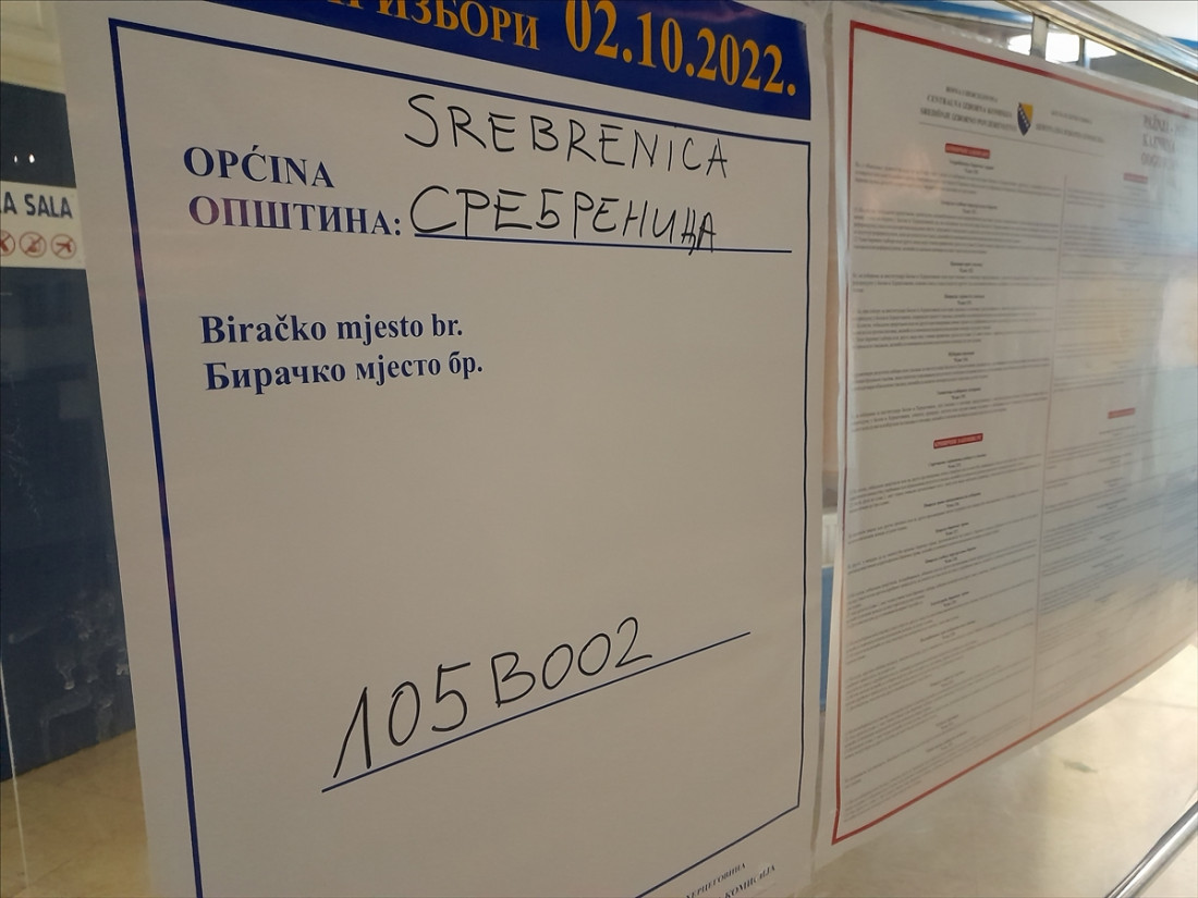 Otvorena biračka mjesta u Srebrenici