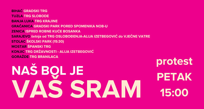Danas protesti upozorenja na ozbiljnost problema femicida