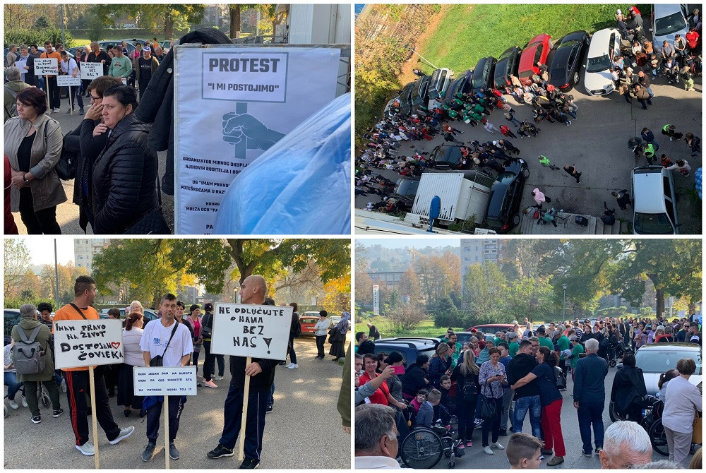 U Tuzli mirni protesti roditelja djece sa invaliditetom