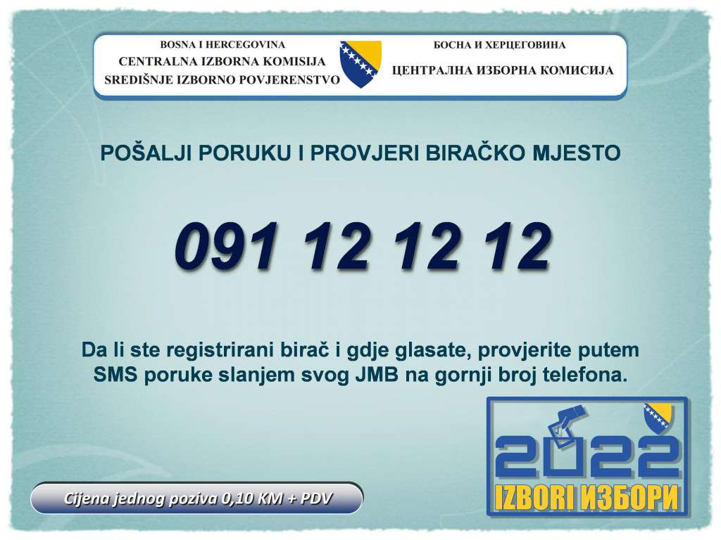 Od ponedjeljka će biti aktivan SMS centar za provjeru lokacije biračkog mjesta