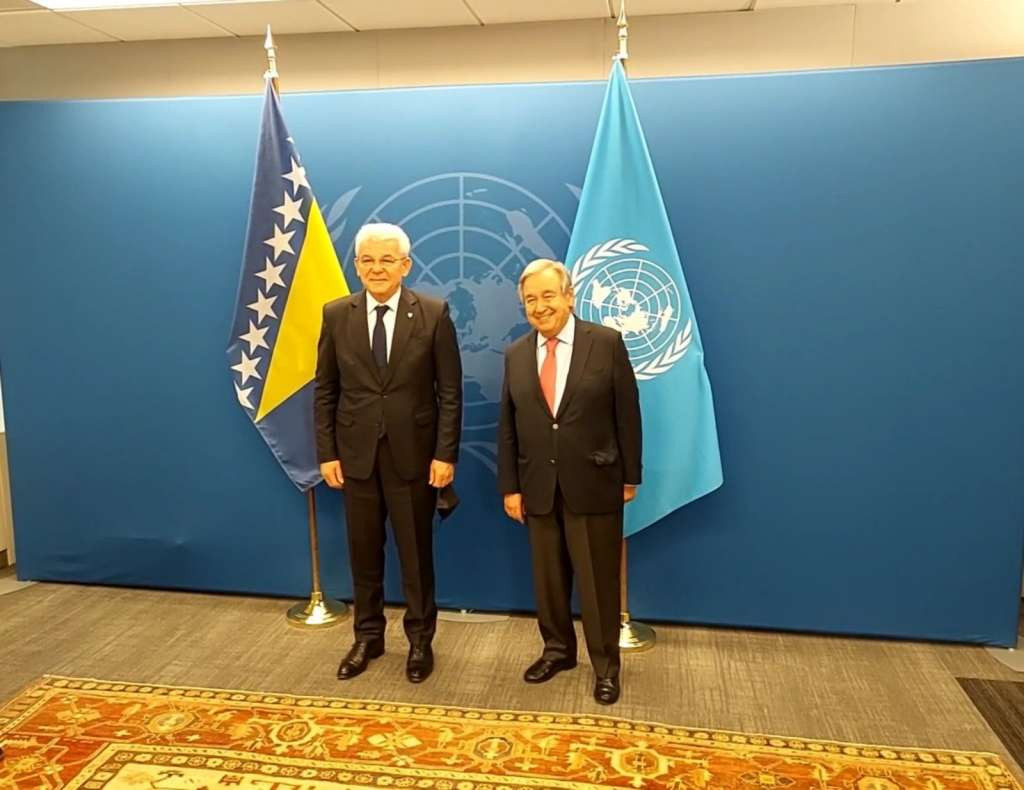 Džaferović sa Guterresom o aktuelnoj međunarodnoj situaciji