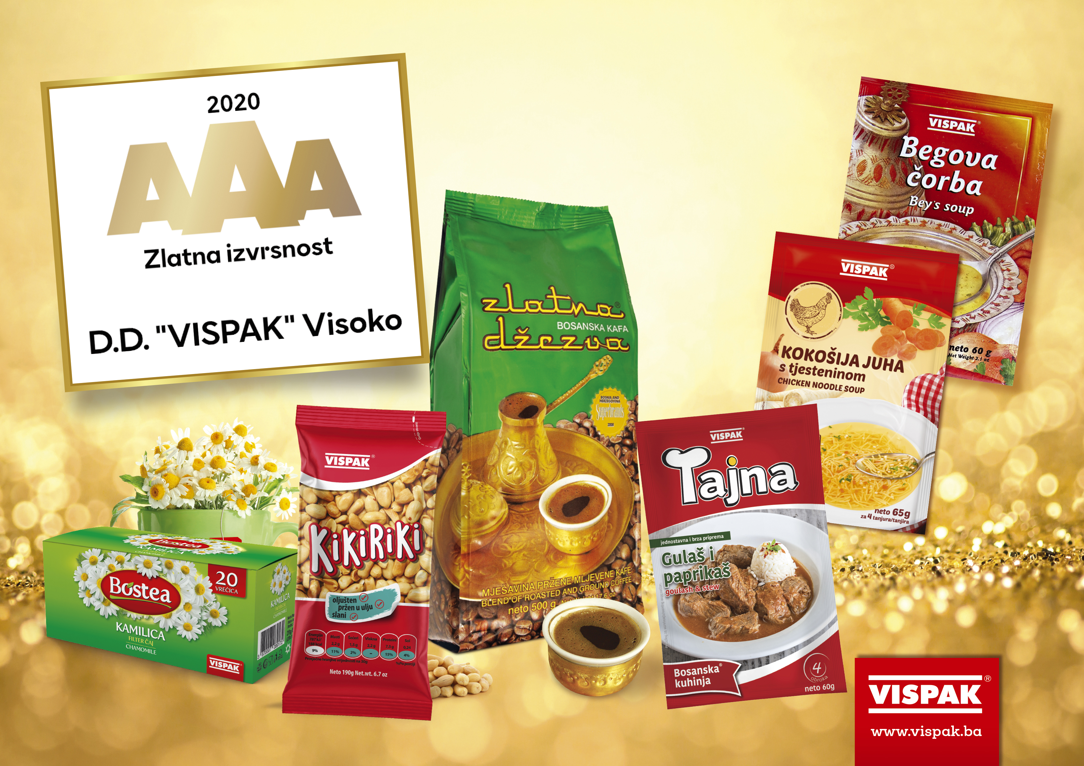 Kompaniji Vispak dodijeljen certifikat zlatne bonitetne izvrsnosti