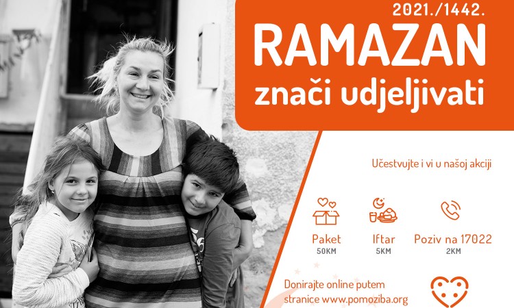 Udruženje Pomozi.ba pokreće akciju 'Ramazan 2021' za sve ljude u potrebi