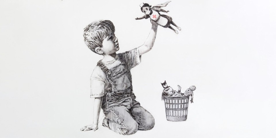 Banksyjev 'Game Changer' iz bolnice u Southamptonu uskoro na dražbi za NHS