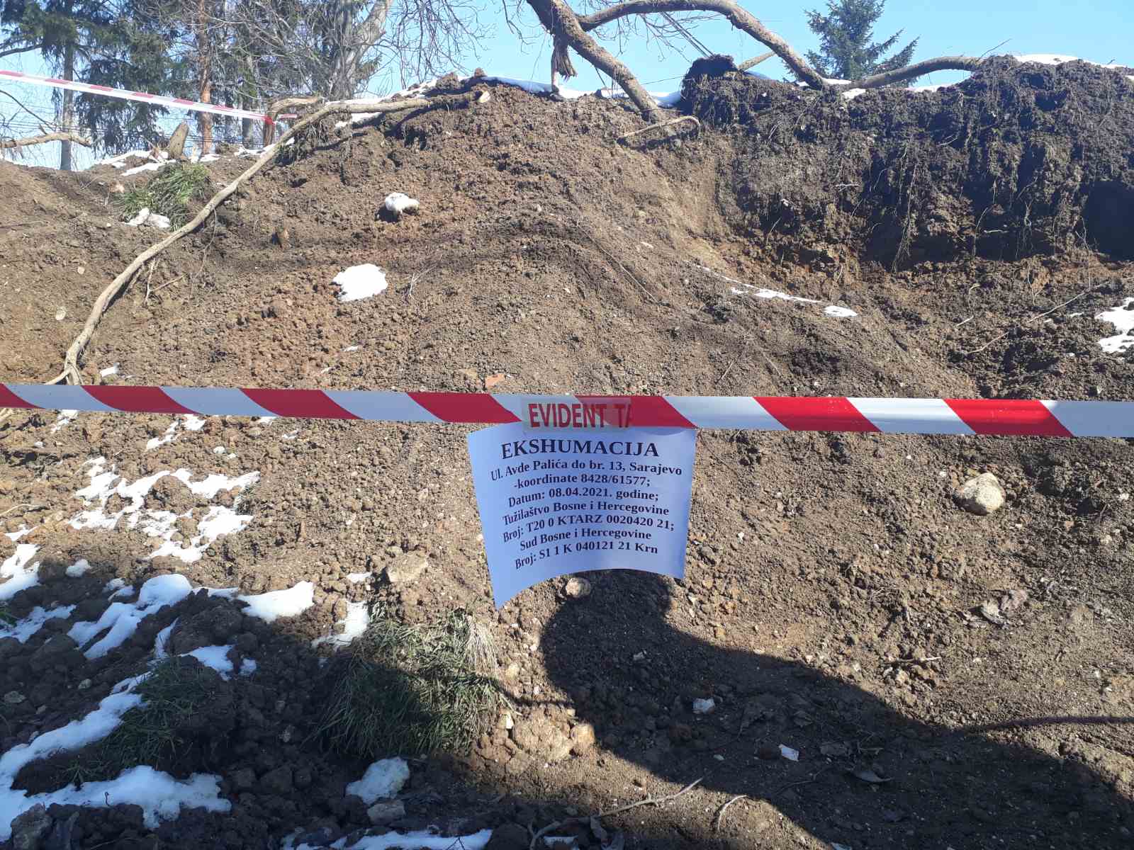 Ekshumacija u sarajevskom naselju Zabrđe