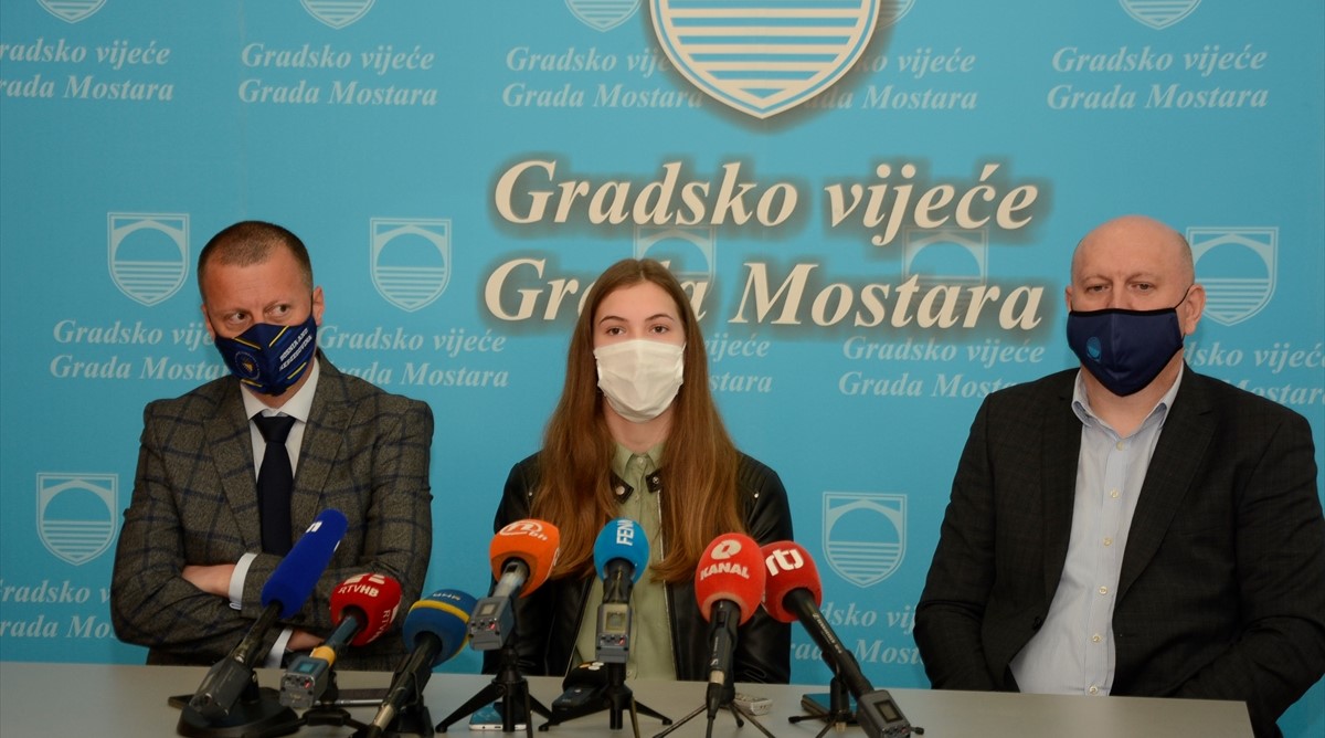 Prijem za Lanu Pudar u Gradskoj vijećnici u Mostaru: Izgradnja olimpijskog bazena prioritet