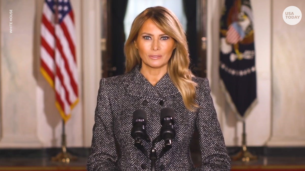U oproštajnoj poruci Melania Trump poručila da “nasilje nije nikad rješenje”