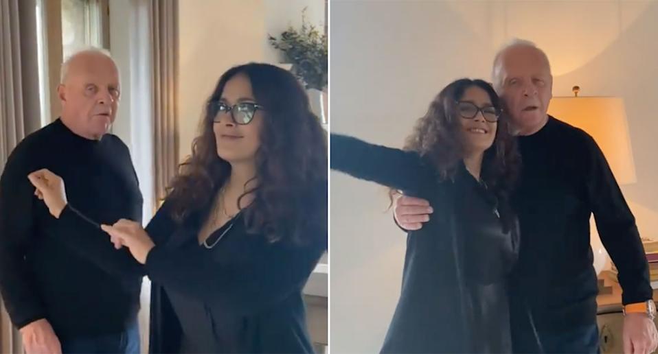 Anthony Hopkins i Salma Hayek plesom proslavili osvajanje Oscara