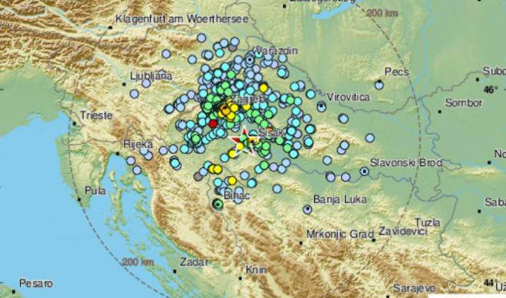 Potres u okolici Siska, osjetio se u Zagrebu