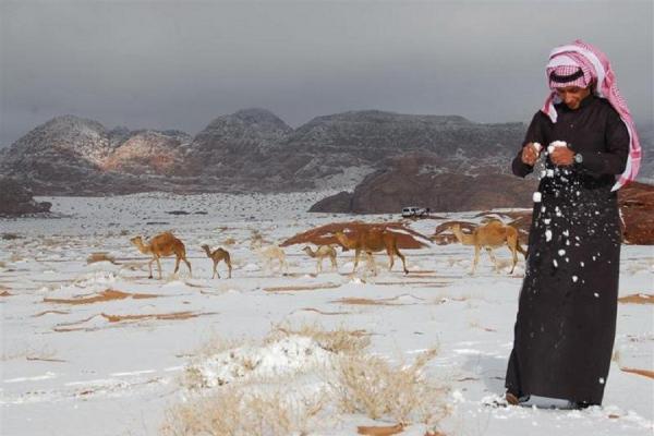 Pustinja zabijelila od snijega