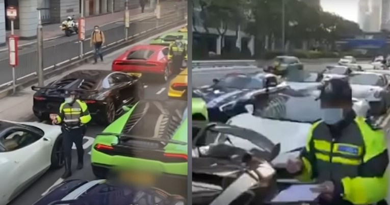 Policija upala na ilegalnu utrku i presrela 45 egzotičnih jurilica VIDEO