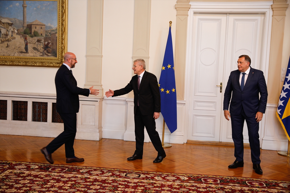 Predsjednik Evropskog vijeća Charles Michel dočekan u Predsjedništvu BiH