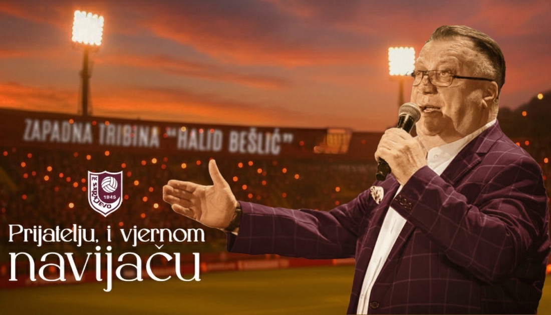 Zapadna tribina u čast Halidu Bešliću – Glas Sarajeva zauvijek s nama