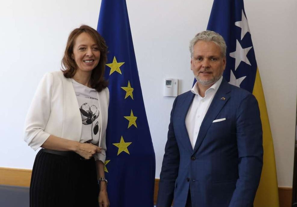 Ministrica Bošnjak razgovarala s veleposlanikom Sattlerom o putu Bosne i Hercegovine ka EU