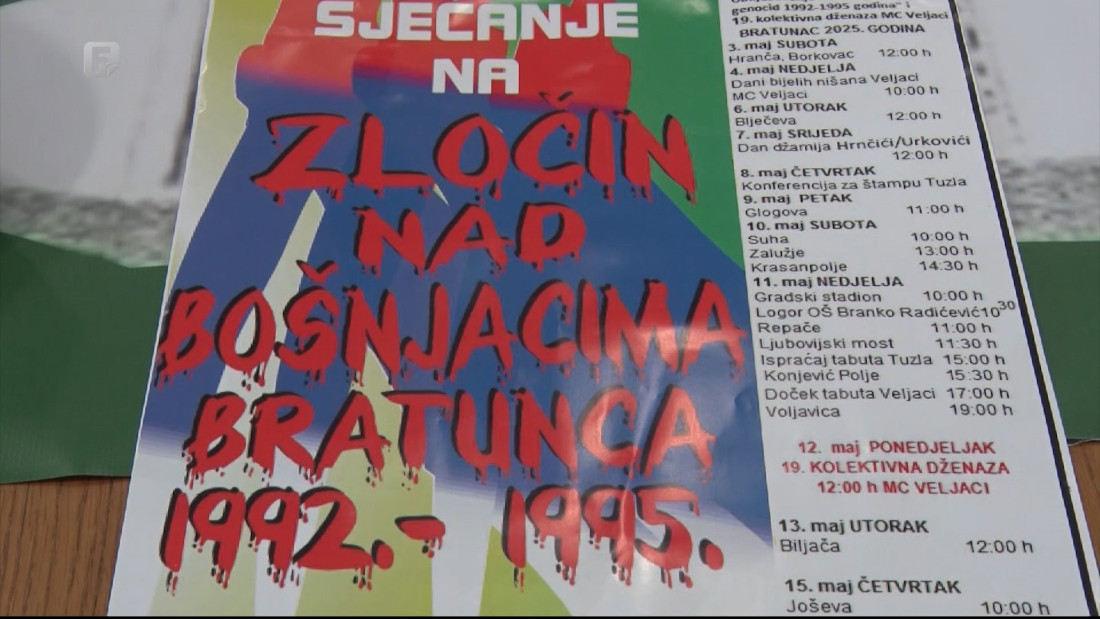 Sjećanje na ubijene žrtve i logoraše u Bratuncu, ovog ponedjeljka dženaza u Veljacima